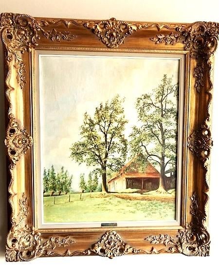 Schilderij met kader, Antiek en Kunst, Ophalen