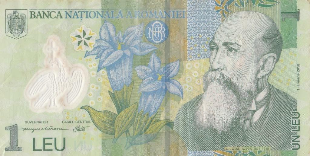 BANCA NATIONALE AU ROMANIA 1 LEU 2018, Enlèvement, Autres pays, Billets en vrac