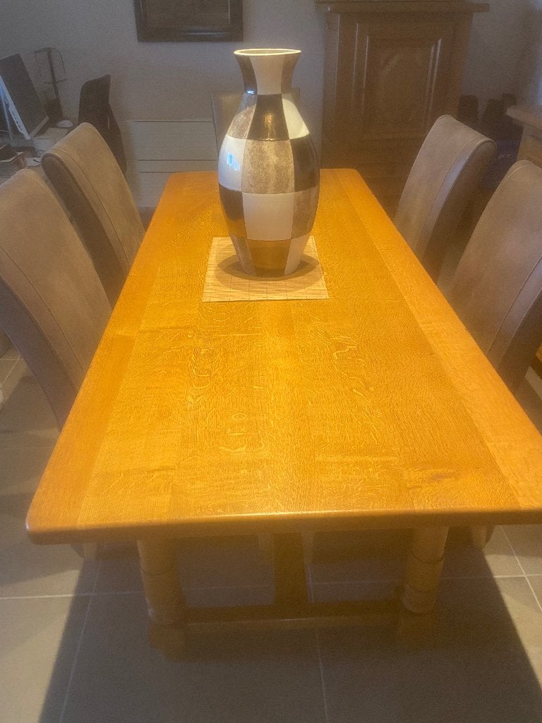 Eetplaats/Eetkamer in volle eik, Ophalen, Zo goed als nieuw, Klassiek, Minder dan 4 stoelen