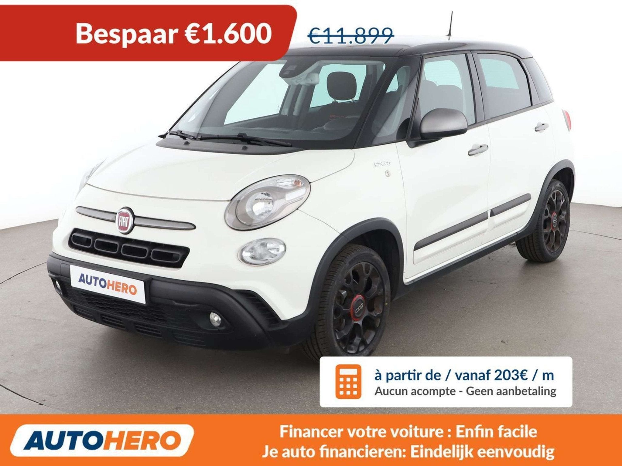 Fiat 500L 1.4 Sport (bj 2020), Auto's, 173 g/km, Gebruikt, 95 pk, Overige brandstoffen