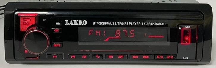 LAKRO auto radio 1 din FM-BT-AUX-USB-DAB-COLOR DISPLAY-TELEF