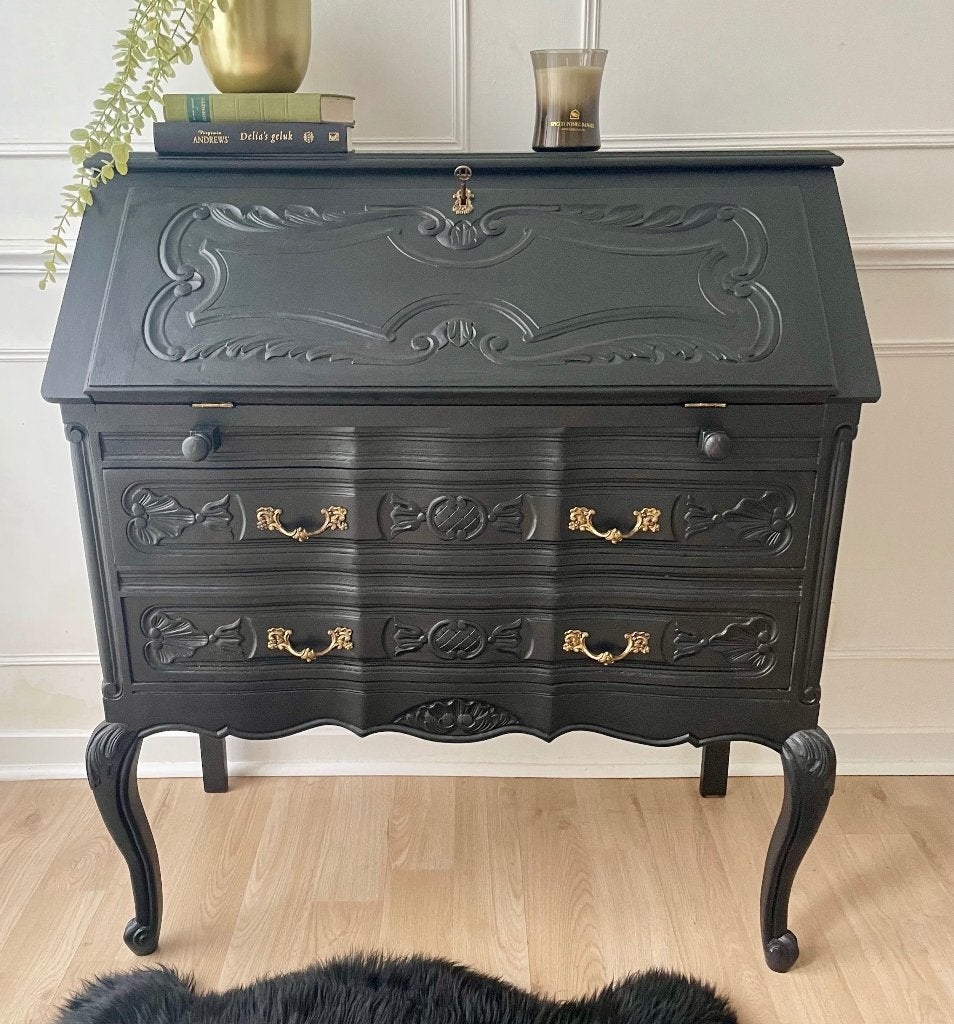 Vintage bureau / secretaire, Ophalen, Zo goed als nieuw