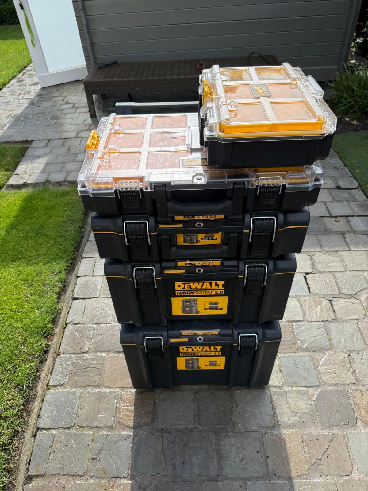 DeWalt ToughSystem 2.0 opbergset / trolley met organizers, Doe-het-zelf en Bouw, Gereedschapskisten, Ophalen, Gebruikt