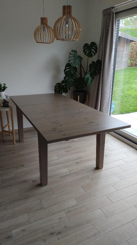 Bruine tafel Ikea uitschuifbaar in twee lengtes, 150 à 200 cm, Cinq personnes ou plus, Enlèvement, Utilisé