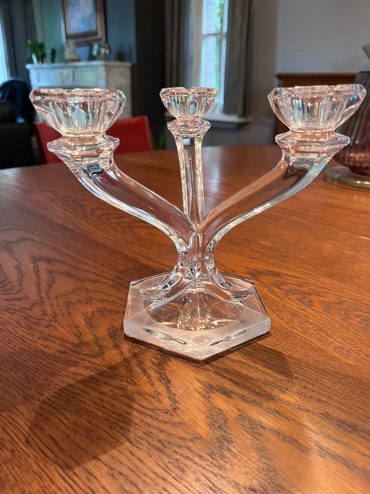 2 kristallen kandelaars, Antiek en Kunst, Ophalen, Kristal