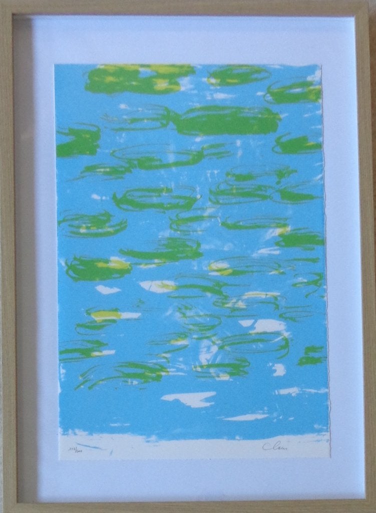 HUGO CLAUS / LENTE 2 / KLEURLITHO / 72x52cm / KADER / SIG, Signé, Enlèvement
