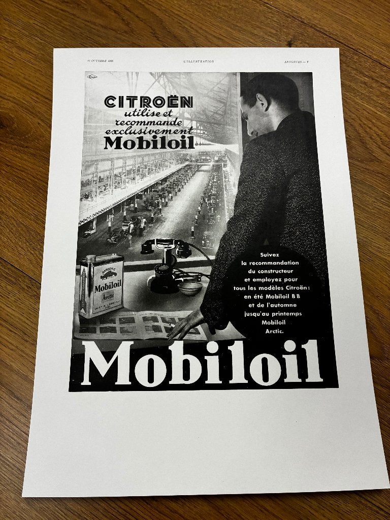 publicité originale 1930 oldtimer mobile oil, Enlèvement ou Envoi