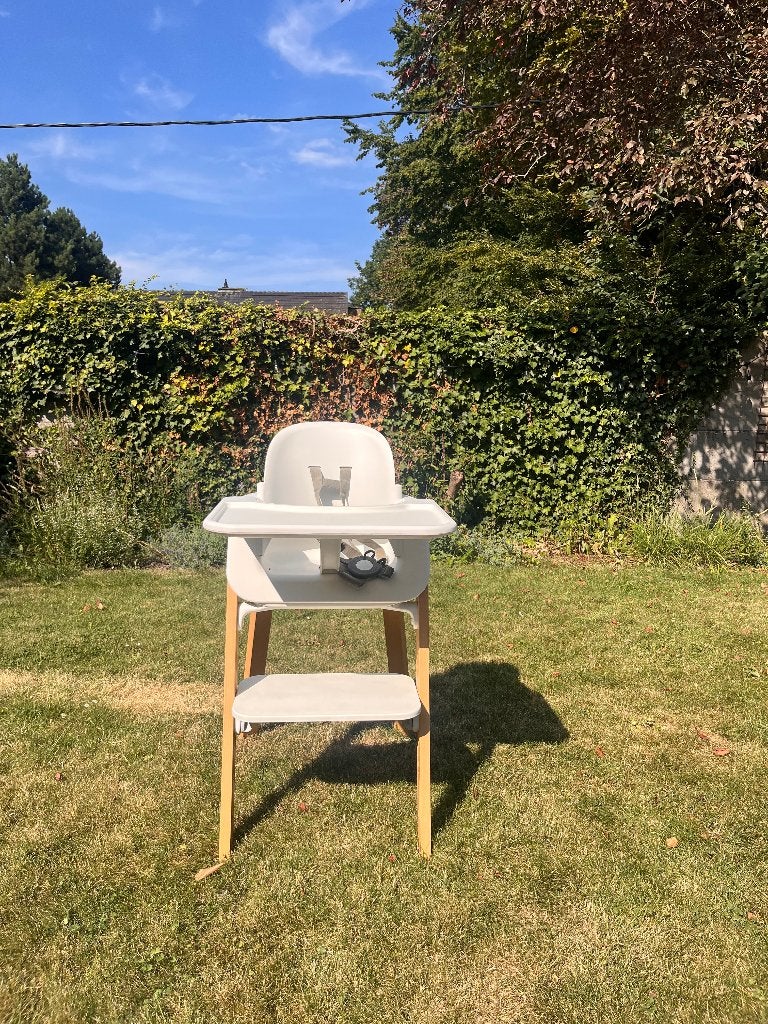 Stokke Steps complete set met babyset en tray (natural), Kinderen en Baby's, Ophalen, Gebruikt, Meegroeistoel, Aanschuifbaar
