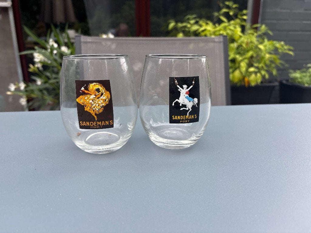 2 verres Sandeman Porto, Collections, Enlèvement ou Envoi, Comme neuf, Porto