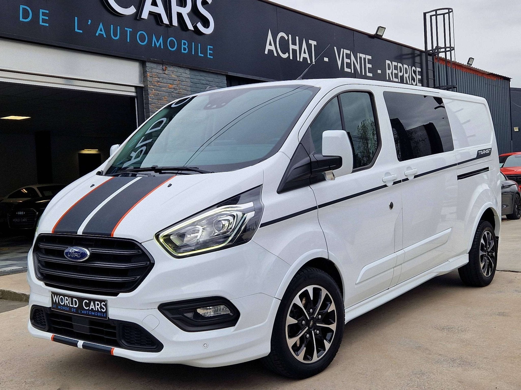 Ford Transit Custom 2.0 TDCi L2H1 Sport Multi S/S - TVAC/BTW, Autos, Cuir, Achat, 6 portes, Euro 6