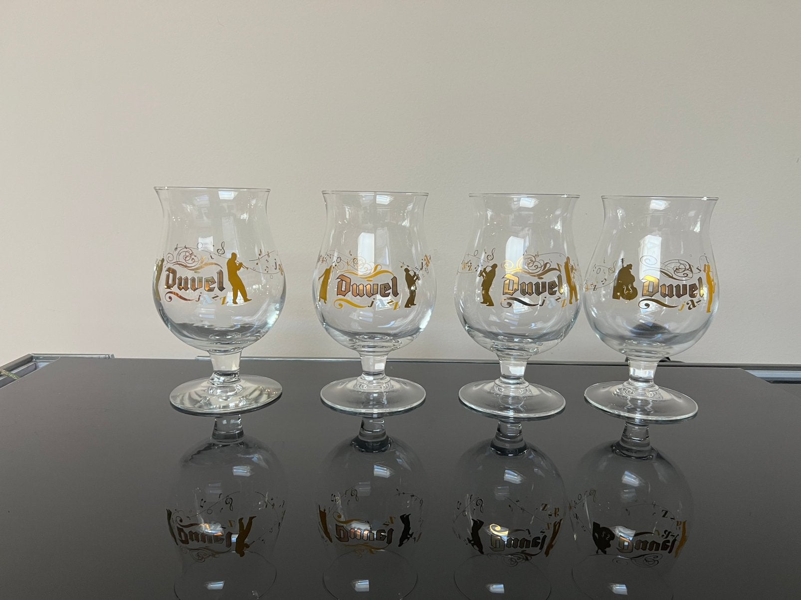 Duvel jazz glazen, Verzamelen, Ophalen of Verzenden, Zo goed als nieuw
