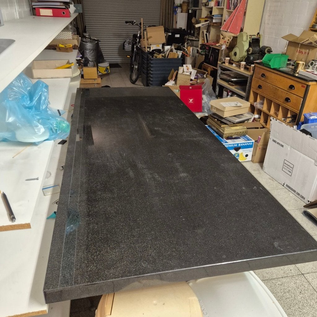 Marmeren Plaat (Effen Zwart) – 210x110x5 cm, Ophalen, Zo goed als nieuw, Overige materialen, 50 tot 100 mm