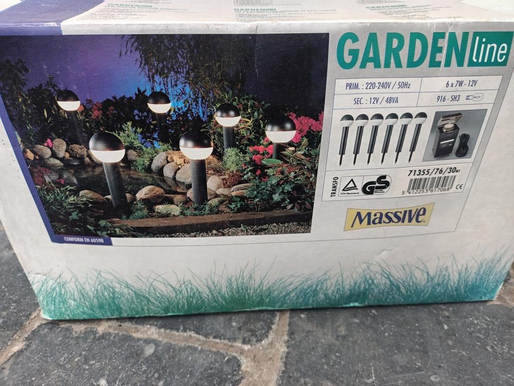 Ensemble complet d'éclairage de jardin filaire Massive neuf, Enlèvement ou Envoi