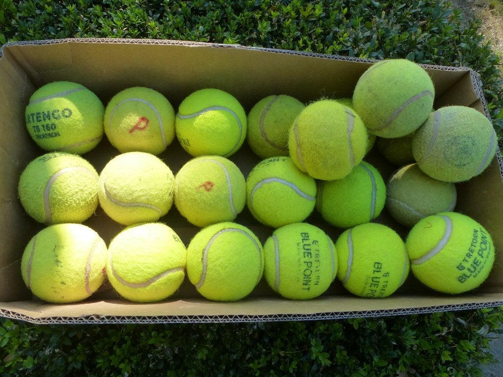 Balles de tennis et raquettes, Enlèvement, Utilisé, Balles, Autres marques