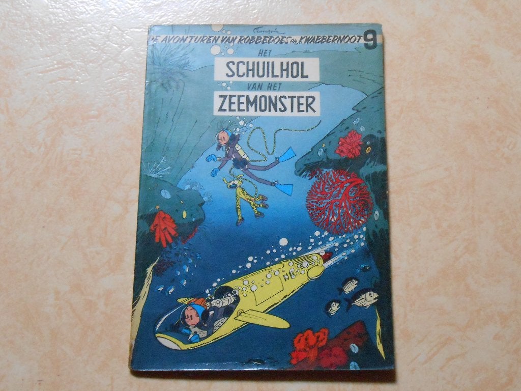 Robbedoes en Kwabbernoot 9 Het schuilhol van het zeemonster, Enlèvement ou Envoi, Une BD, FRANQUIN, Utilisé
