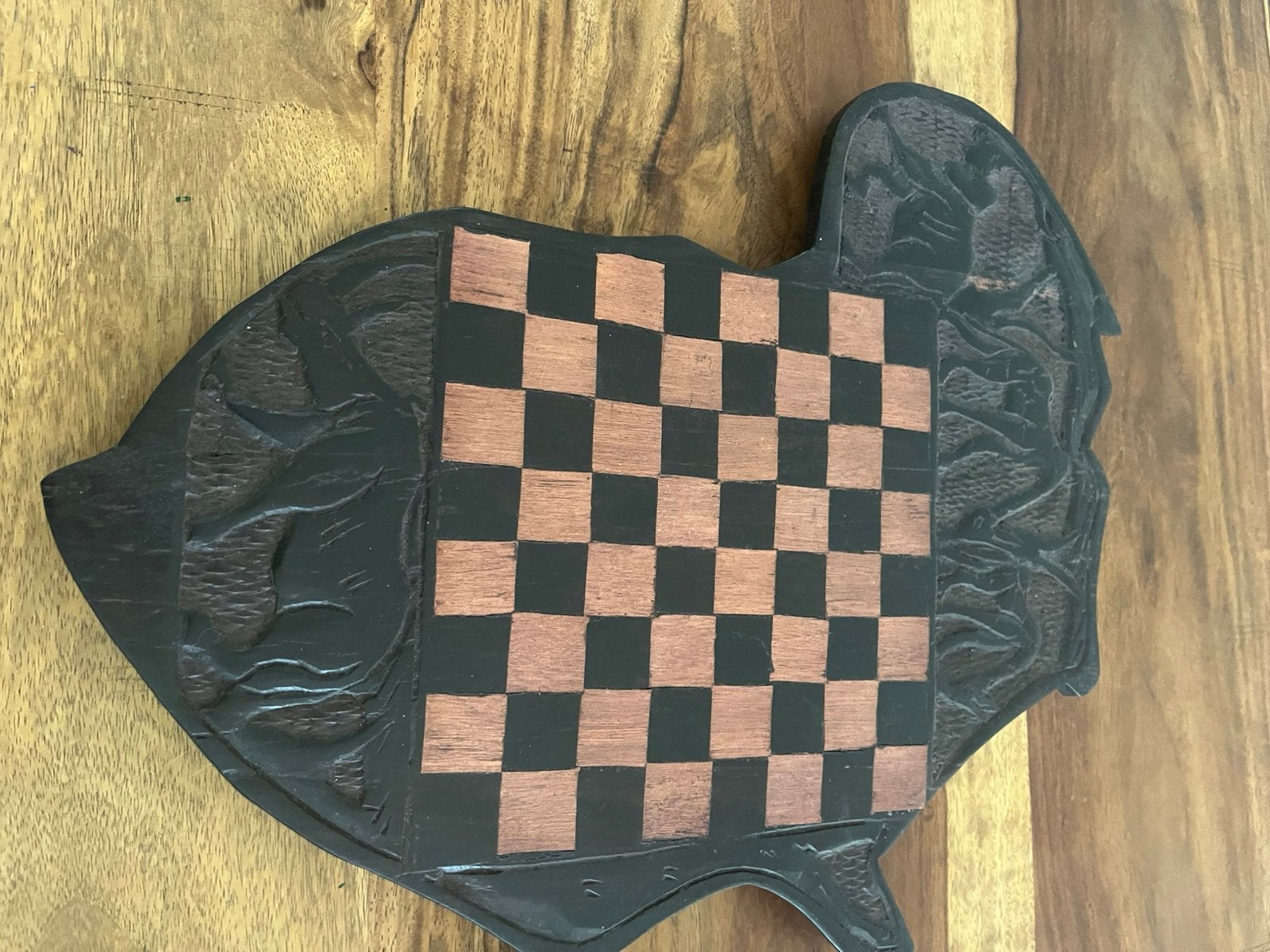 Handgemaakt schaakbord, Ophalen of Verzenden, Zo goed als nieuw, Handgemaakt