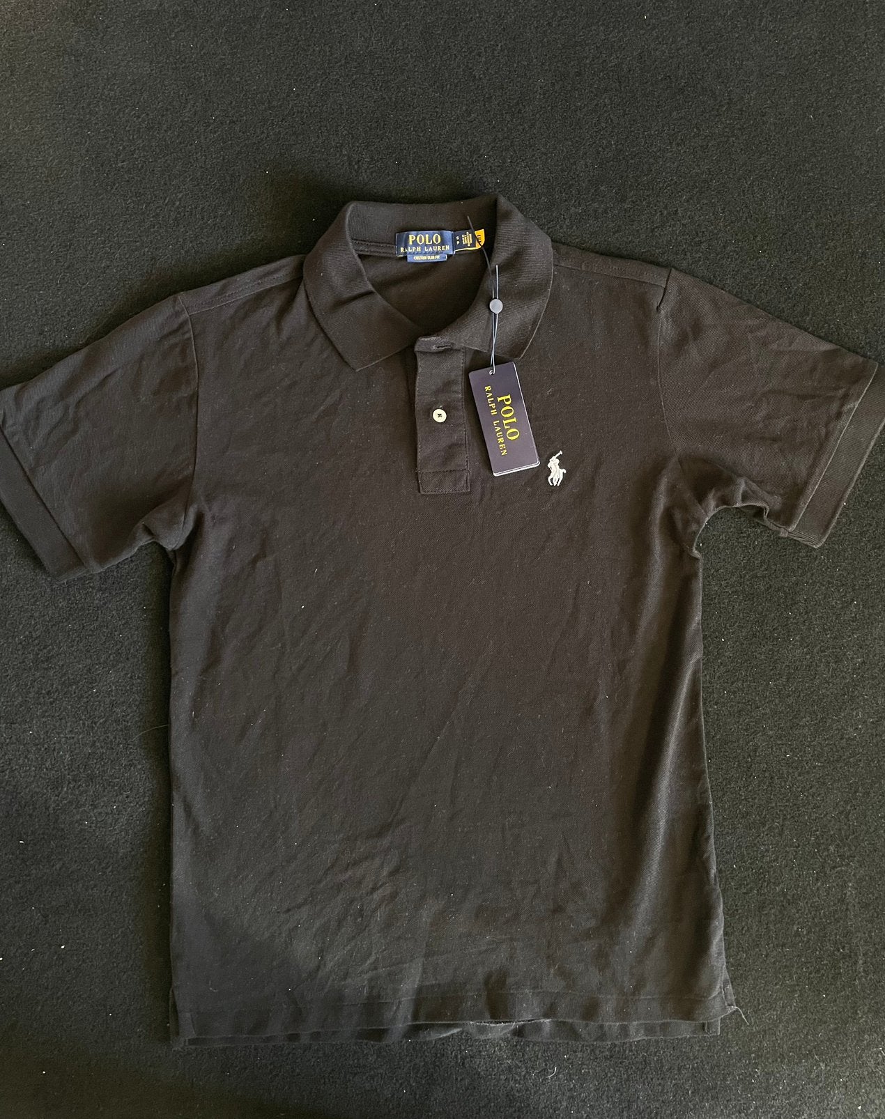 Gloednieuwe ralph lauren polo zwart en wit logo maat S, Kleding | Heren, Polo's, Ophalen of Verzenden, Zo goed als nieuw, Maat 46 (S) of kleiner