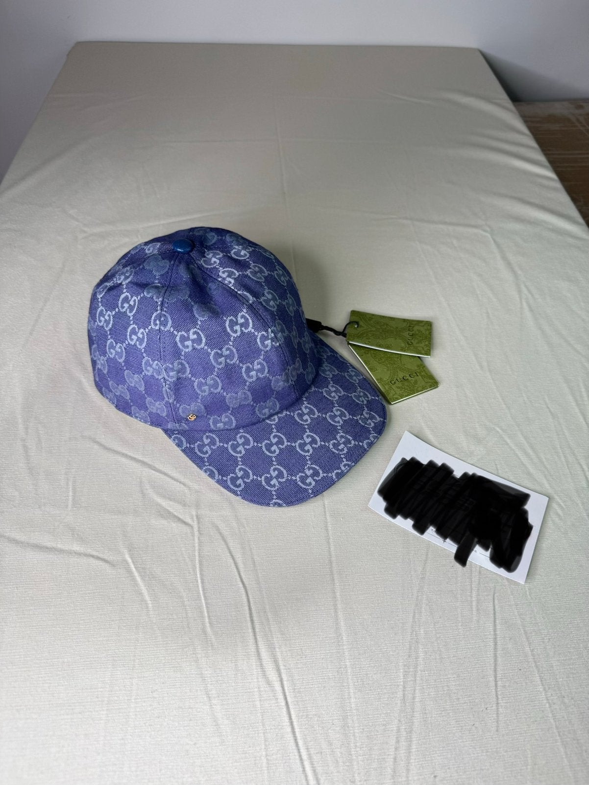 Gucci GG Monogram Cap – Blue – Nieuw, Ophalen of Verzenden, Nieuw, Pet