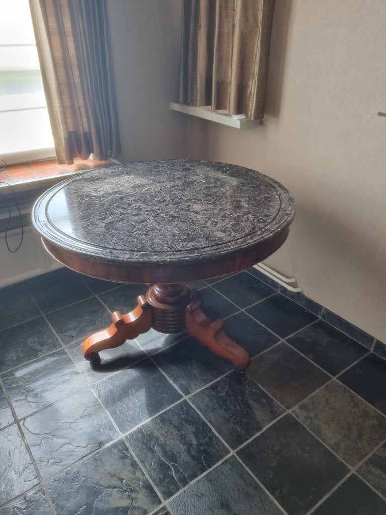table rustique avec plateau en marbre, Enlèvement