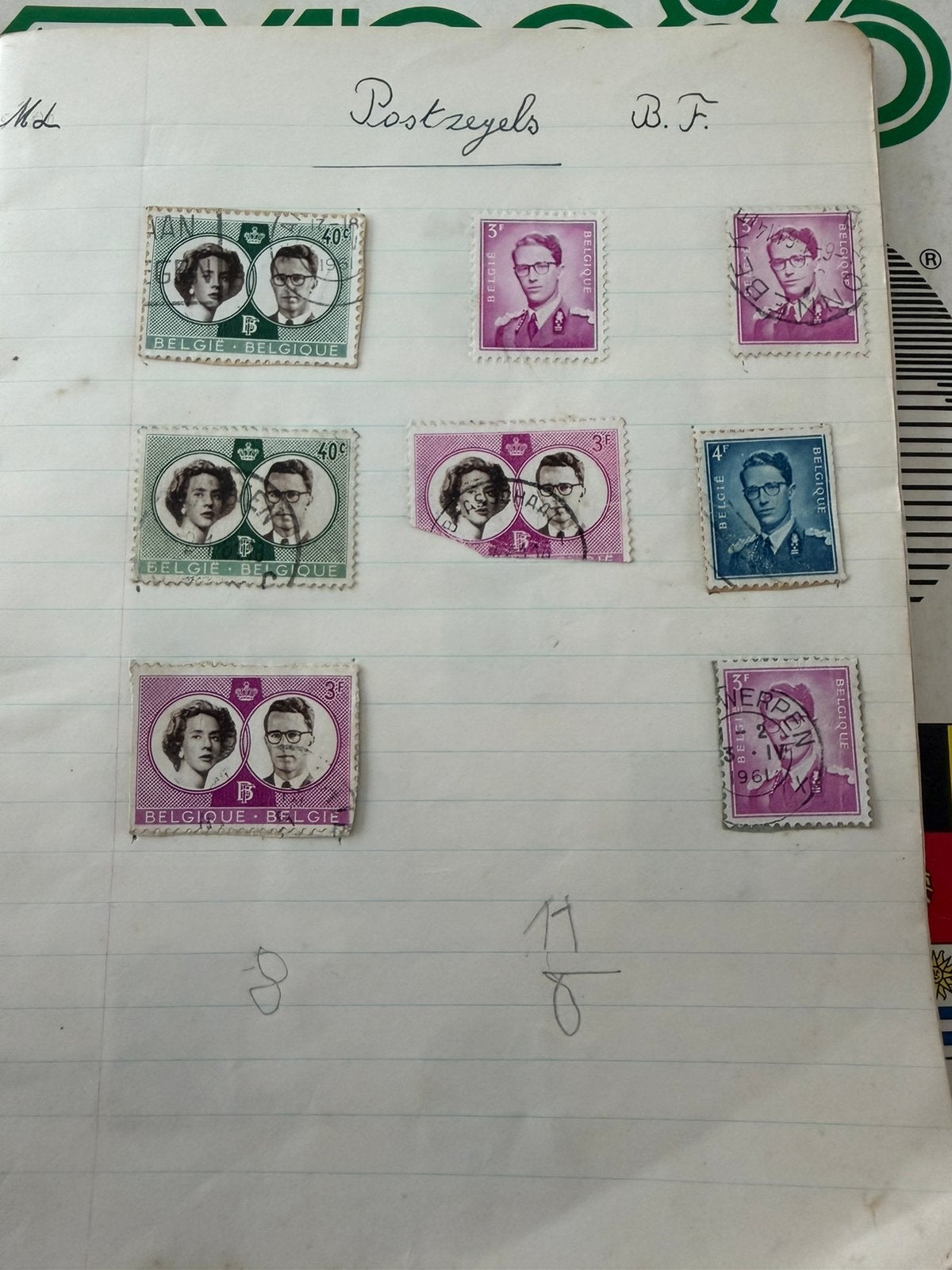 Timbres de Belgique, Enlèvement, Affranchi