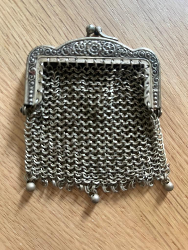antieke zilveren portemonnee, Antiek en Kunst, Ophalen of Verzenden, Zilver