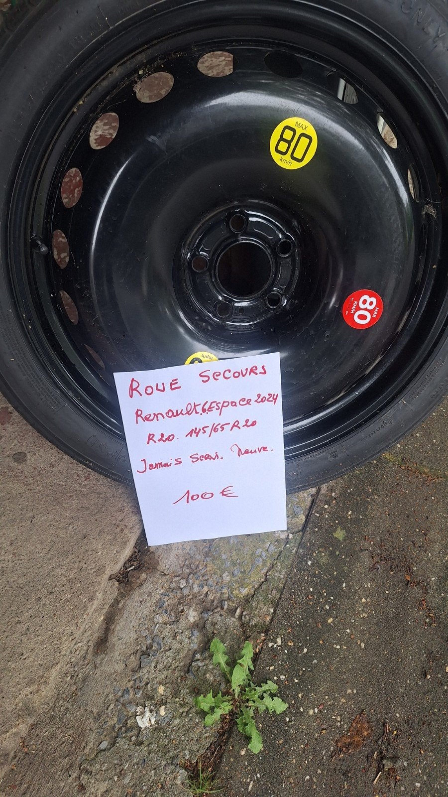 roue de secours, Enlèvement, Neuf