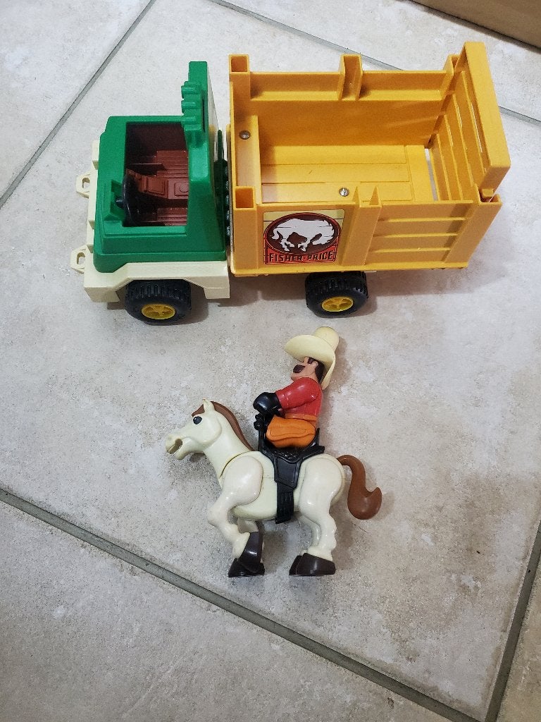 Ancien fisher price 330 camion rodéo 1979 complet, Enlèvement ou Envoi, Utilisé