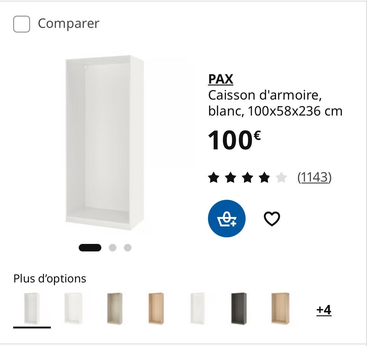 Caison armoire IKEA 40€ pc, Ophalen of Verzenden, Zo goed als nieuw