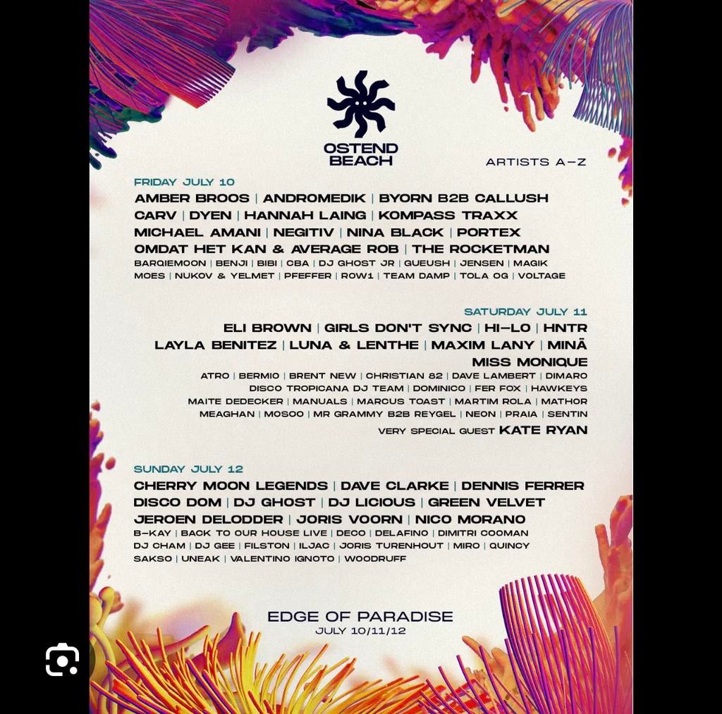 Ostend Beach 2026 dagticket vrijdag 10/07, Tickets en Kaartjes, Evenementen en Festivals