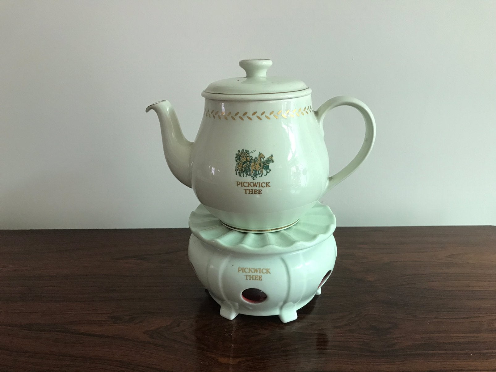 Set Pickwick theepot met rechaud warmhouder mintgroen, Enlèvement ou Envoi