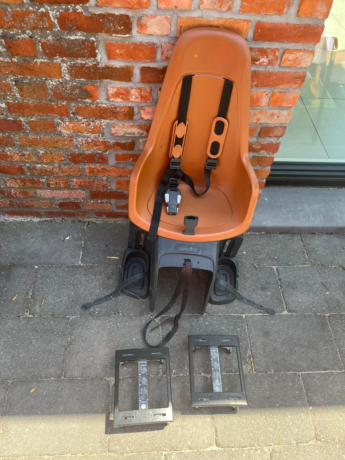 BoBike maxi stoeltje + 2 bagagedragers voor 2 fietsen, Ophalen, Zo goed als nieuw