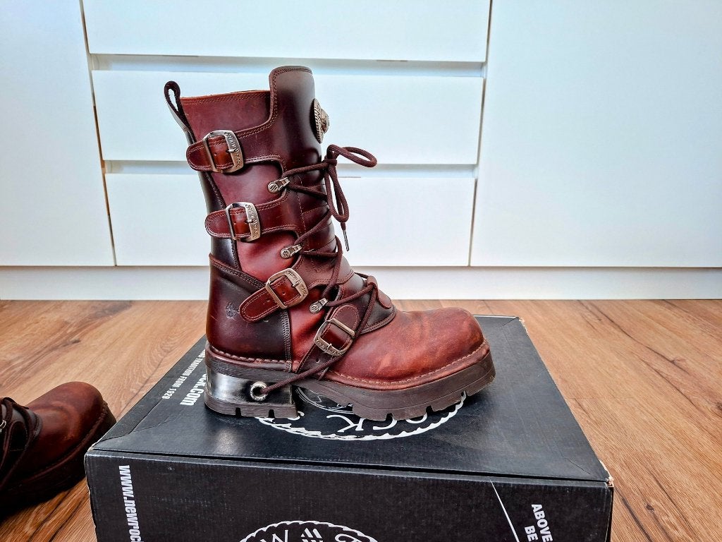 New Rock Boots M.373 - C54, Kleding | Heren, Schoenen, Bruin, Boots, Zo goed als nieuw, New Rock