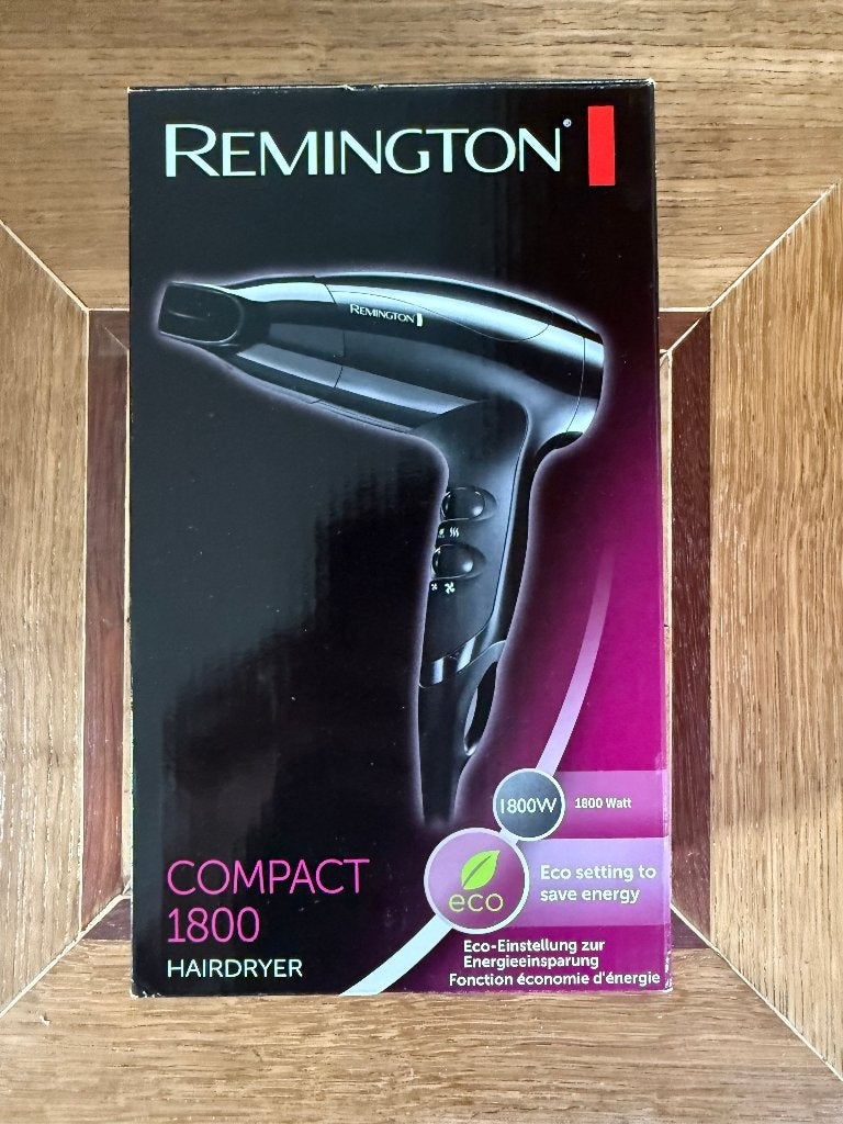 Sèche-cheveux Remington Compact 1800W (Modèle D-5000), Bijoux, Sacs & Beauté, Enlèvement ou Envoi, Comme neuf, Sèche-cheveux