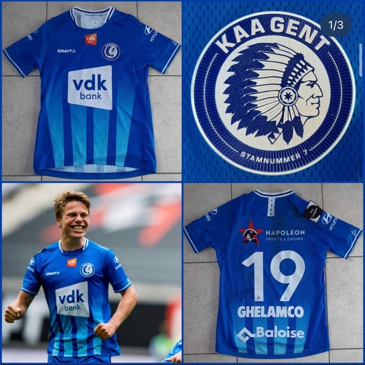 Matchworn Shirt Matisse Samoise KAA Gent, Enlèvement ou Envoi, Maillot