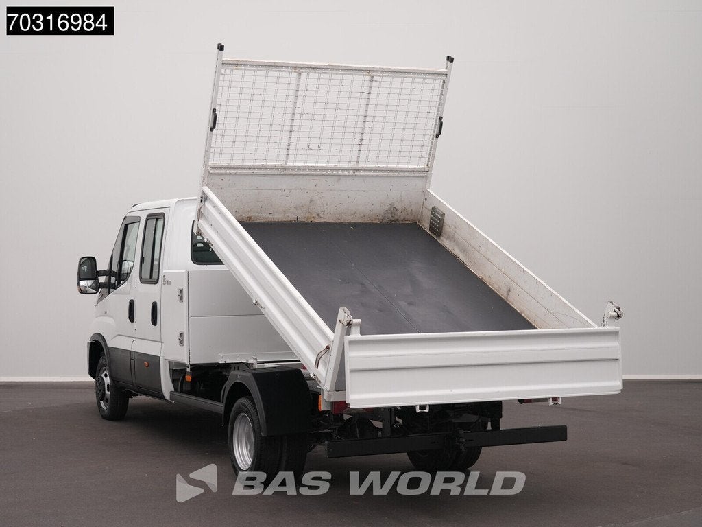 Iveco Daily 35C16 3.0L Kipper met Kist Dubbel Cabine Dubbell, Auto's, Bestelwagens en Lichte vracht, Stof, Gebruikt, Euro 6, 4 cilinders