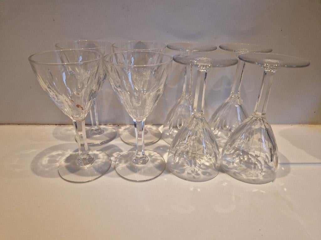 12 retro glazen kristal 12cm, Antiek en Kunst, Ophalen
