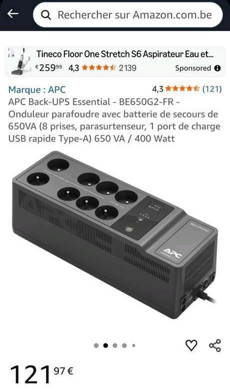 Alimentation de secours, Computers en Software, Noodvoedingen (UPS), Ophalen, Zo goed als nieuw