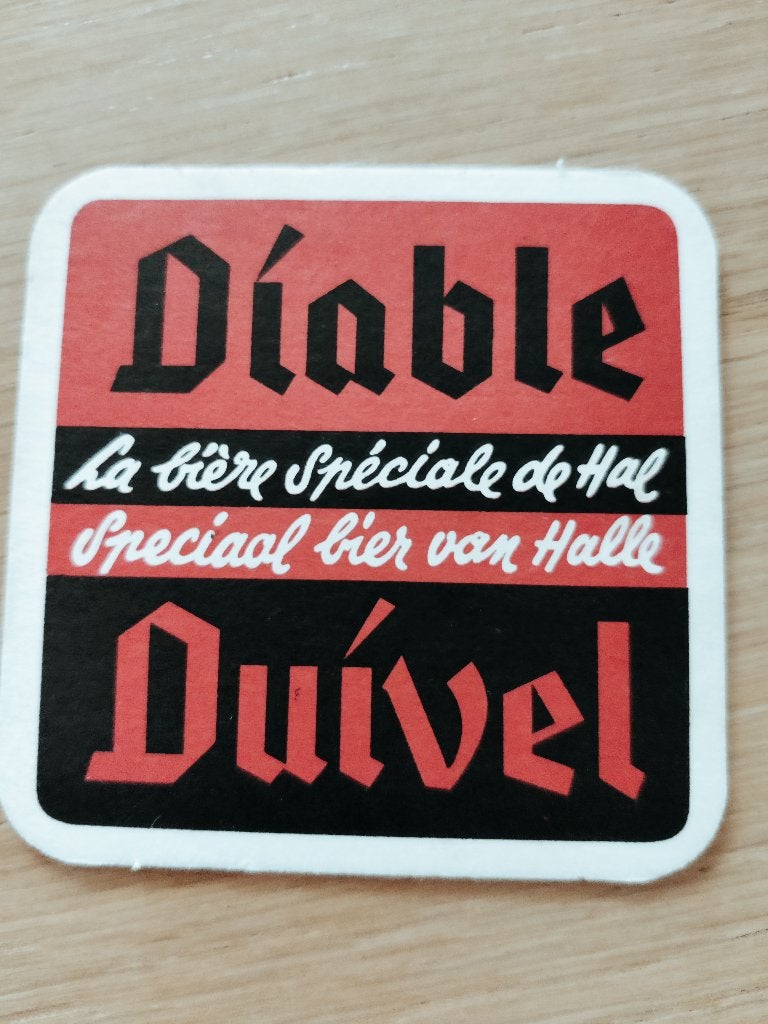 Bierviltje Duivels bier (brij Vander Linden - Halle), Ophalen of Verzenden, Zo goed als nieuw, Viltje(s), Overige merken