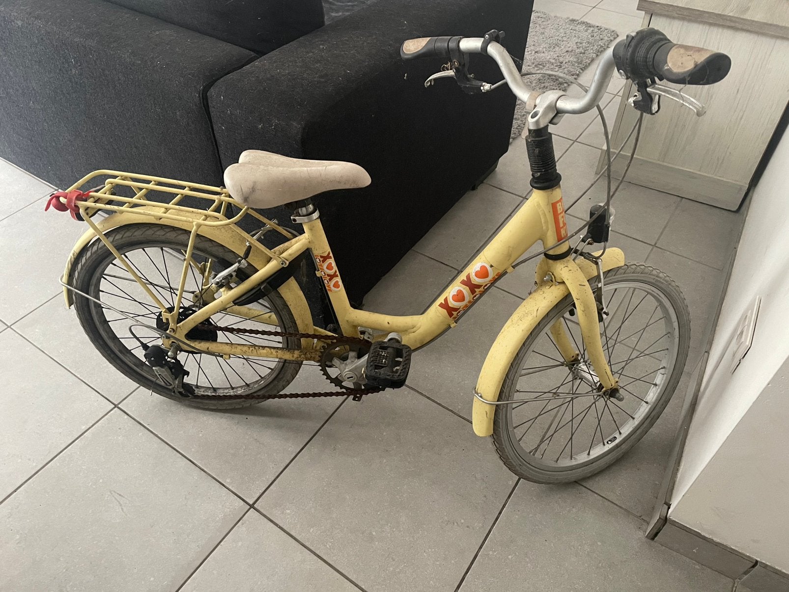 Kinder fiets, Ophalen, Gebruikt