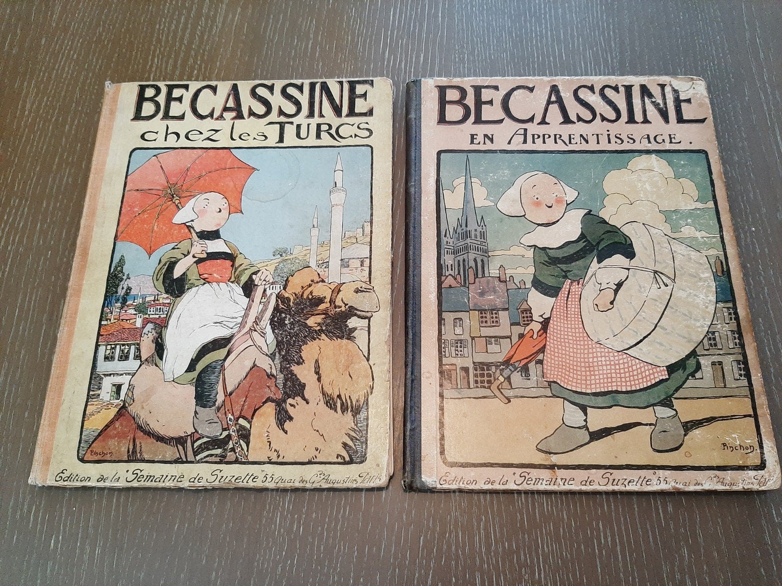 2 vintage Bécassine albums  1919, Boeken, Ophalen of Verzenden