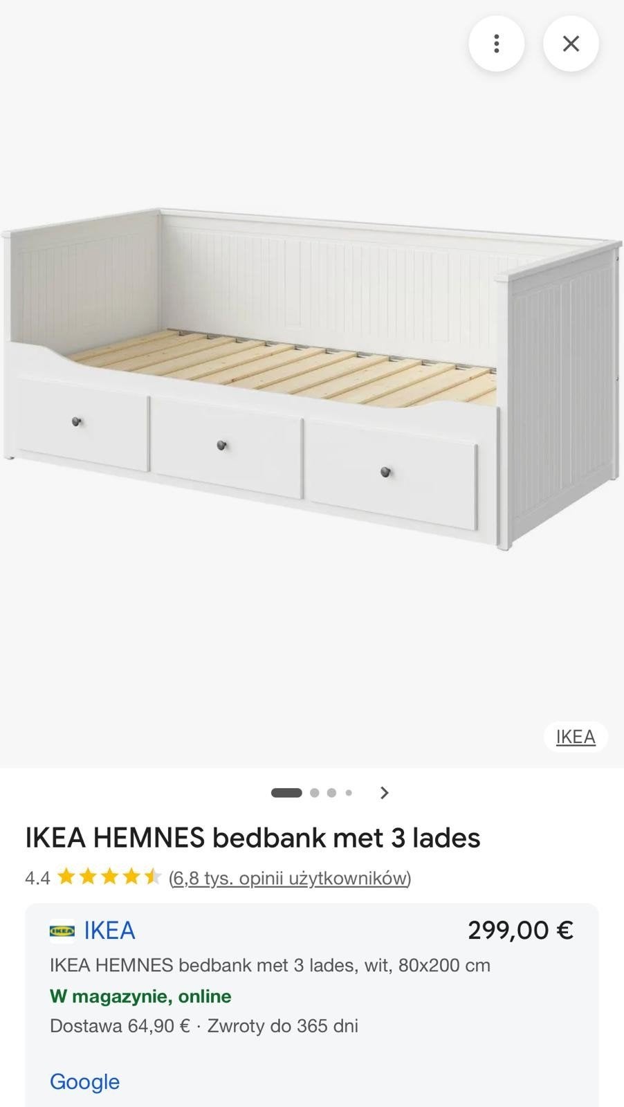 Ikea hemnes Bedbank, Ophalen, Gebruikt, Tweepersoons, 160 cm