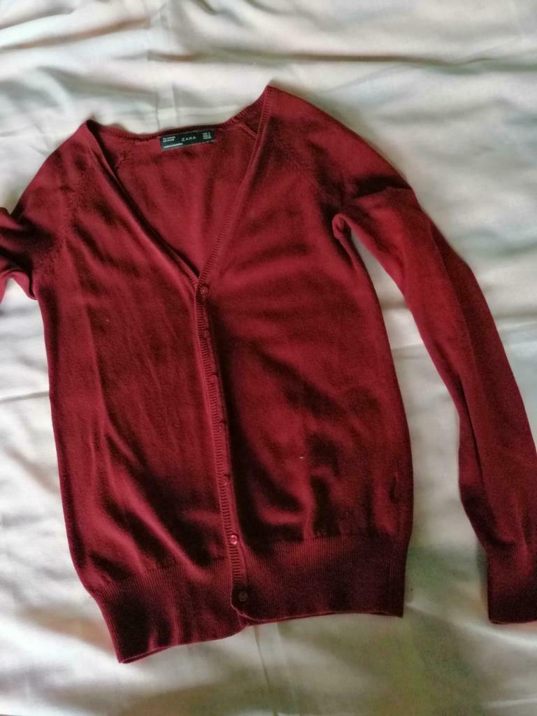 cardigan bordeau zara maat small, Rouge, Enlèvement ou Envoi, Porté, Zara