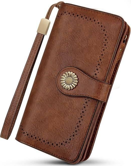Damesportemonnee van leer | GRATIS LEVERING, Handtassen en Accessoires, Portemonnees, Nieuw, Overige merken, Bruin, Leder, Verzenden