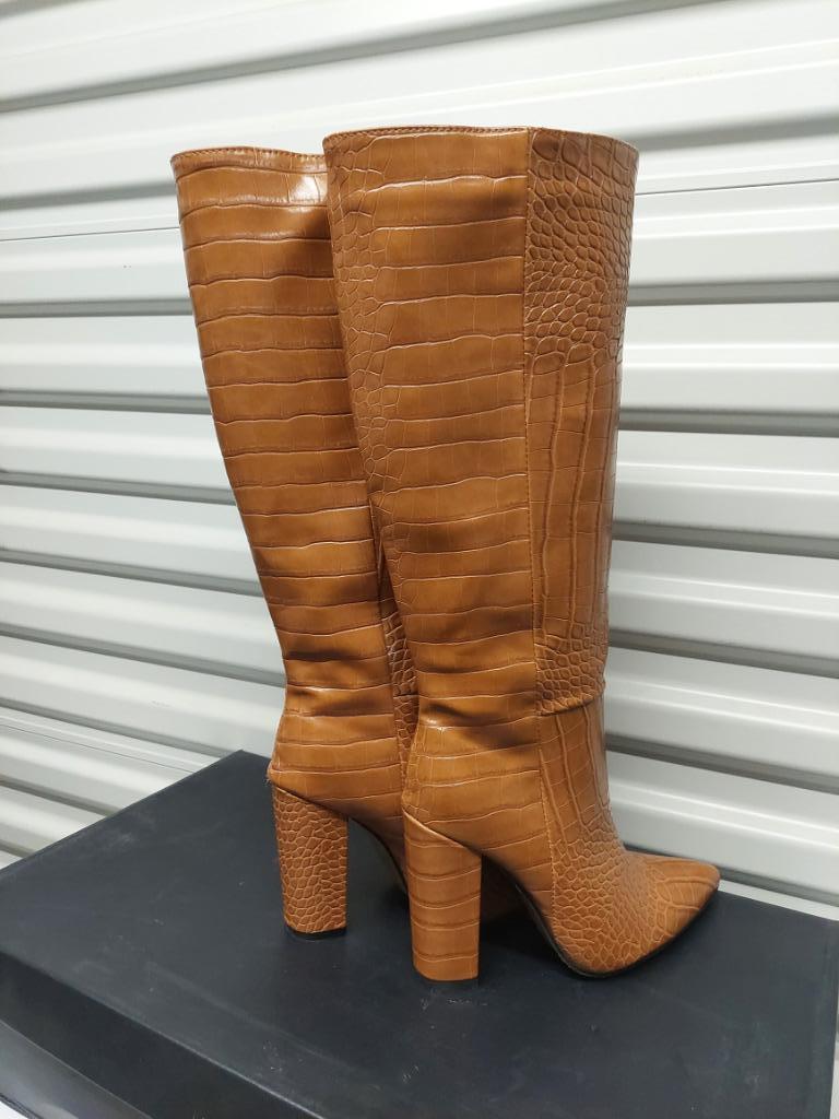 471C* SHEIN mooie lichtbruine laarzen met hoge hakken (38), Kleding | Dames, Schoenen, Hoge laarzen, Bruin, Verzenden, Nieuw