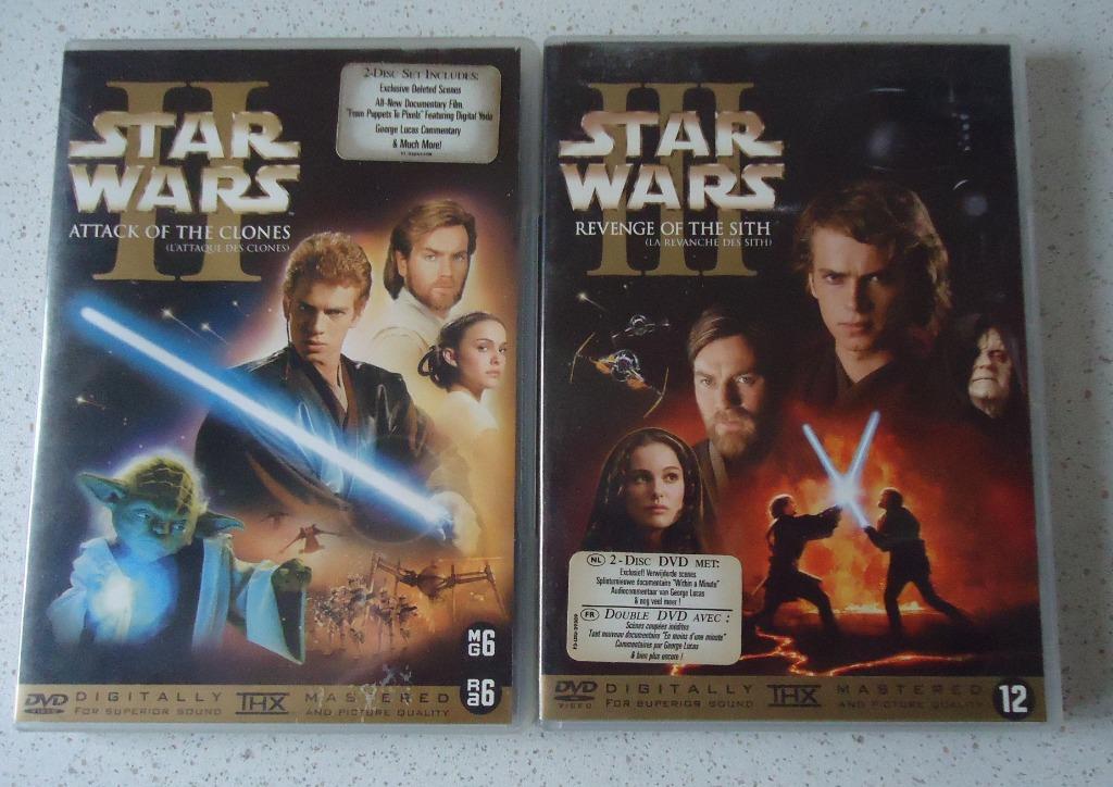 2 stuks DVD's 2 Disc Boxen "Star Wars II & III", Cd's en Dvd's, Ophalen of Verzenden, Zo goed als nieuw, Science Fiction en Fantasy