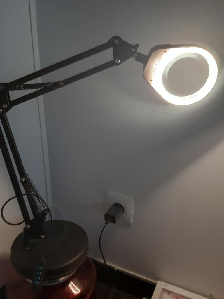 Bureaulamp met loupe, Divers, Enlèvement, Comme neuf