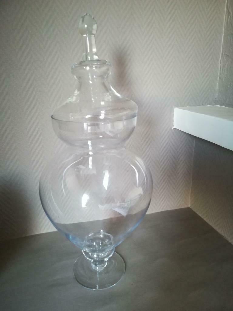 Glazen Bonbonniere - 54cm hoog, Ophalen, Gebruikt