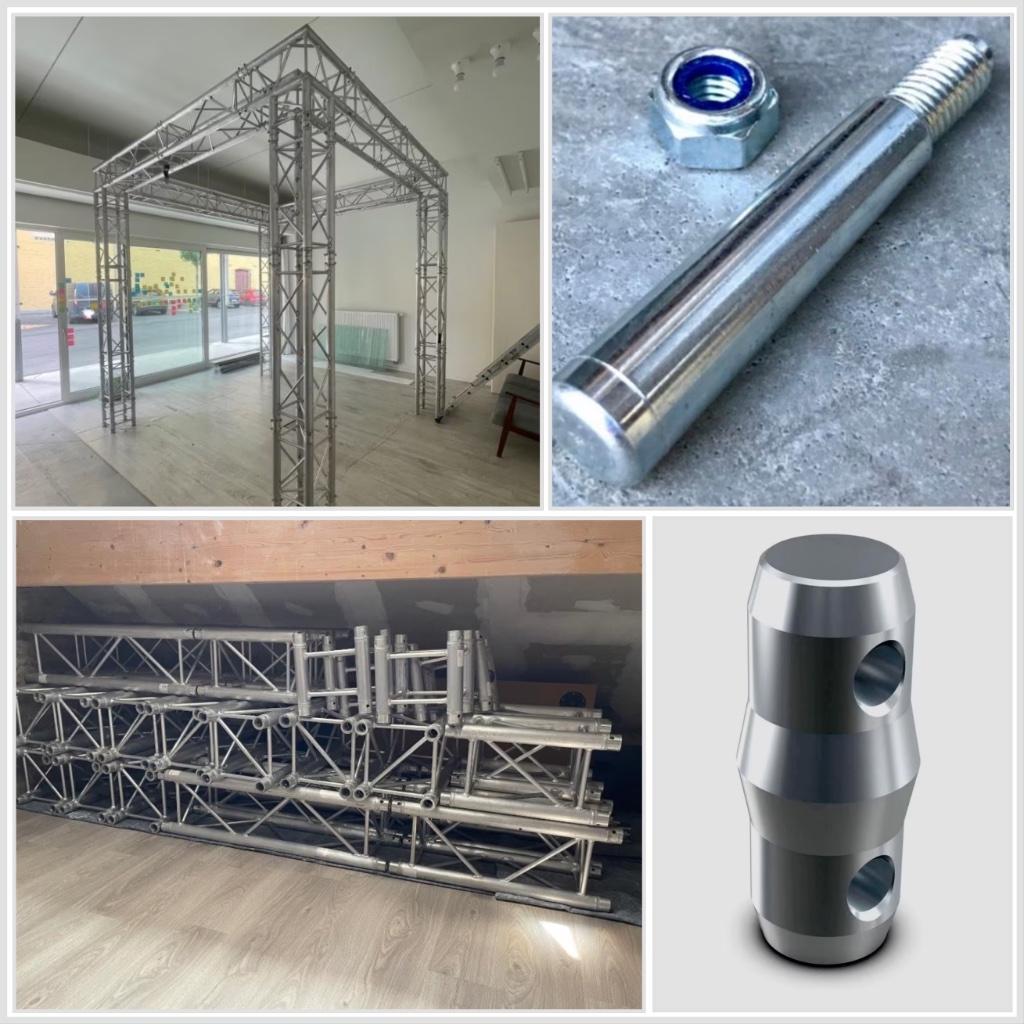 Aluminium structuur -Truss square - 3x3x3m + dekzeil niew, Ophalen, Zo goed als nieuw, Beamerbeugels