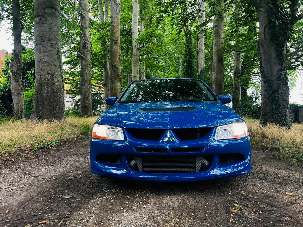 Mitsubishi Lancer EVO 8 in TOPSTAAT, Auto's, 4 deurs, Zwart, 4 cilinders, Blauw