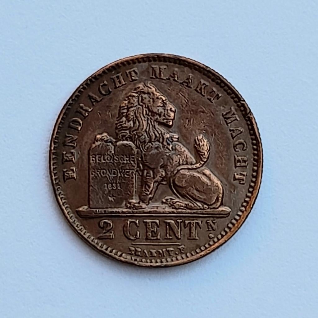 België 2 centiem 1911 VL      (797), Ophalen of Verzenden, Losse munt